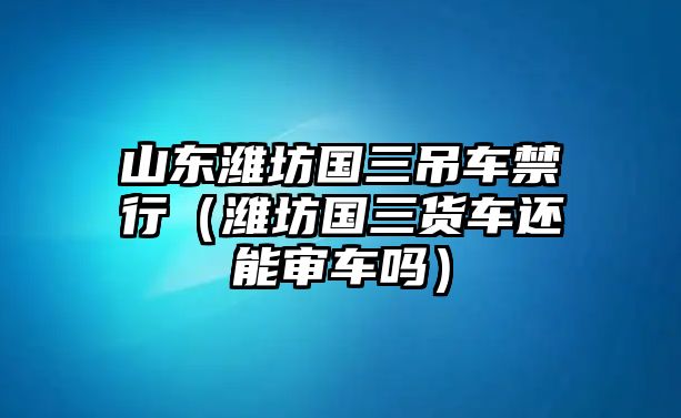 山東濰坊國三吊車禁行（濰坊國三貨車還能審車嗎）