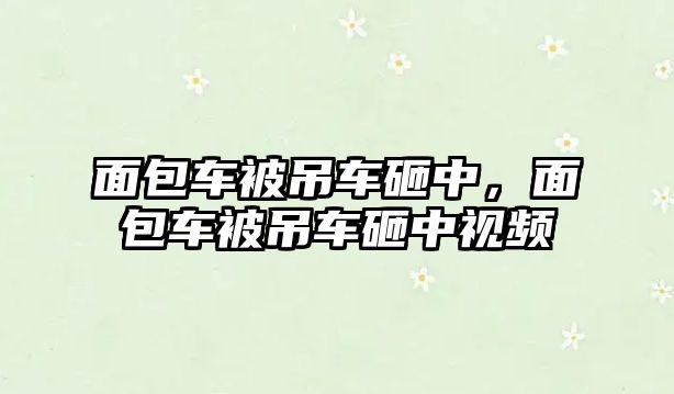 面包車被吊車砸中，面包車被吊車砸中視頻