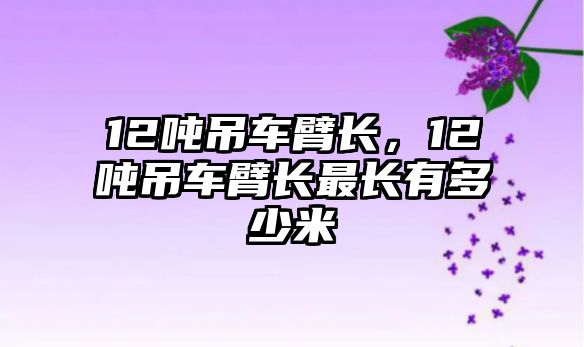 12噸吊車臂長，12噸吊車臂長最長有多少米