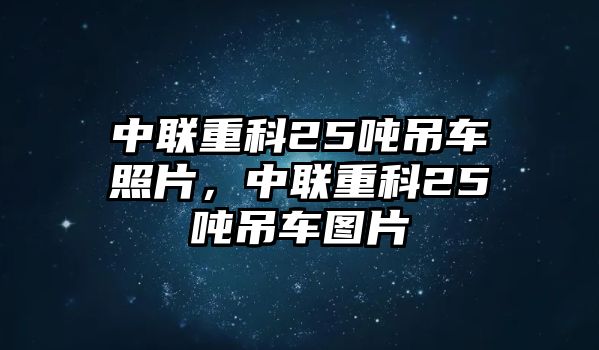 中聯(lián)重科25噸吊車照片，中聯(lián)重科25噸吊車圖片