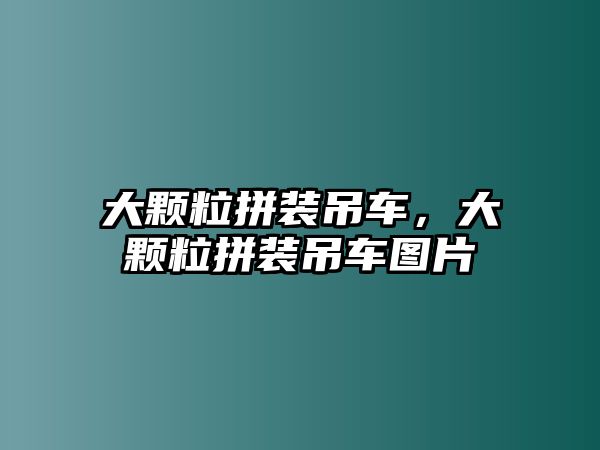 大顆粒拼裝吊車，大顆粒拼裝吊車圖片