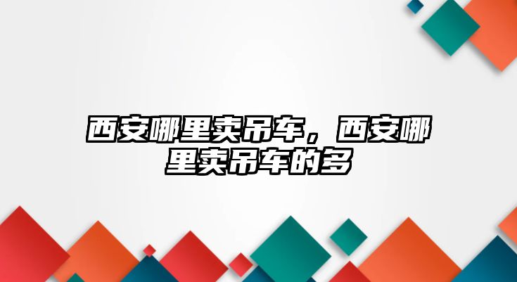 西安哪里賣吊車，西安哪里賣吊車的多