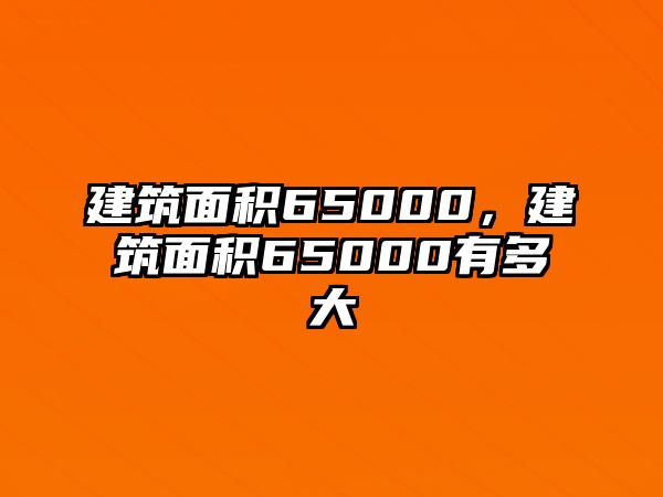 建筑面積65000，建筑面積65000有多大