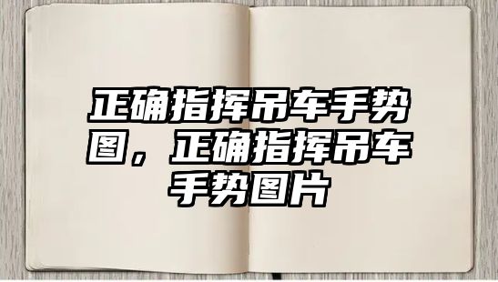 正確指揮吊車手勢圖，正確指揮吊車手勢圖片