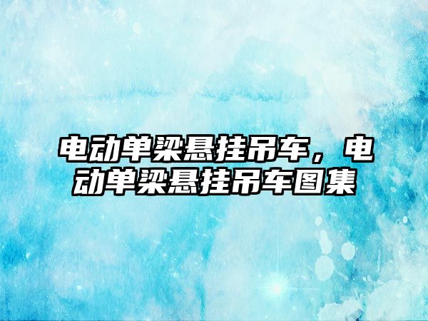 電動單梁懸掛吊車，電動單梁懸掛吊車圖集