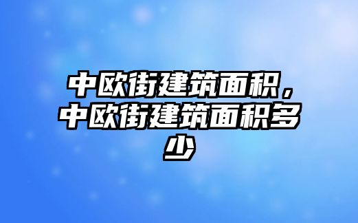 中歐街建筑面積，中歐街建筑面積多少