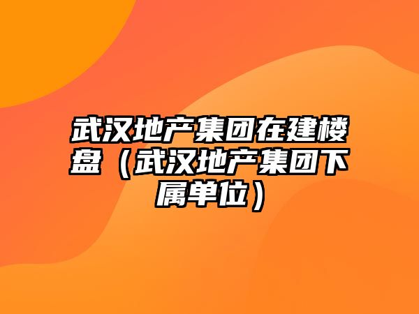 武漢地產(chǎn)集團(tuán)在建樓盤（武漢地產(chǎn)集團(tuán)下屬單位）