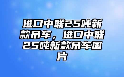 進(jìn)口中聯(lián)25噸新款吊車，進(jìn)口中聯(lián)25噸新款吊車圖片