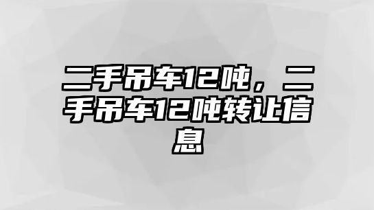 二手吊車12噸，二手吊車12噸轉(zhuǎn)讓信息