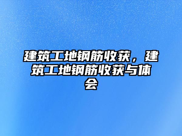 建筑工地鋼筋收獲，建筑工地鋼筋收獲與體會