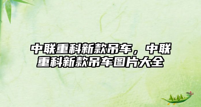 中聯(lián)重科新款吊車，中聯(lián)重科新款吊車圖片大全