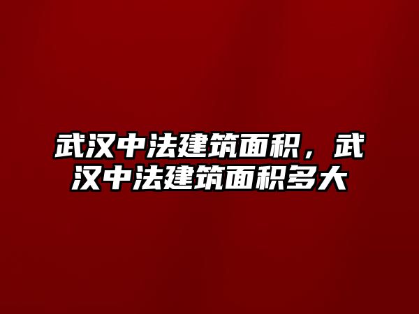 武漢中法建筑面積，武漢中法建筑面積多大