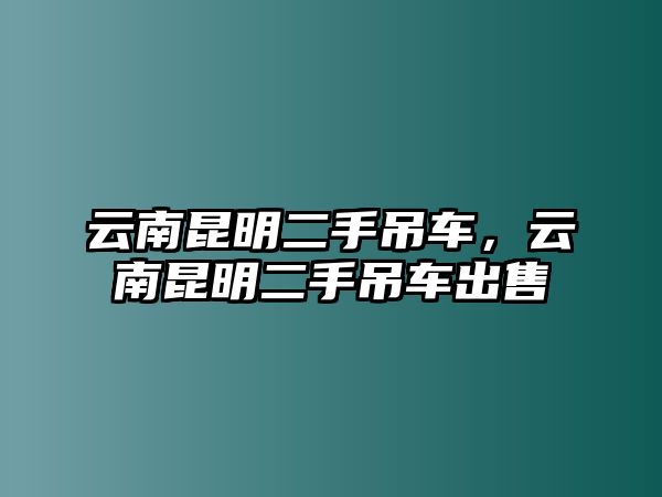 云南昆明二手吊車，云南昆明二手吊車出售