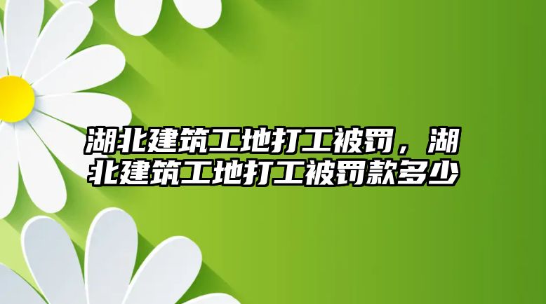 湖北建筑工地打工被罰，湖北建筑工地打工被罰款多少