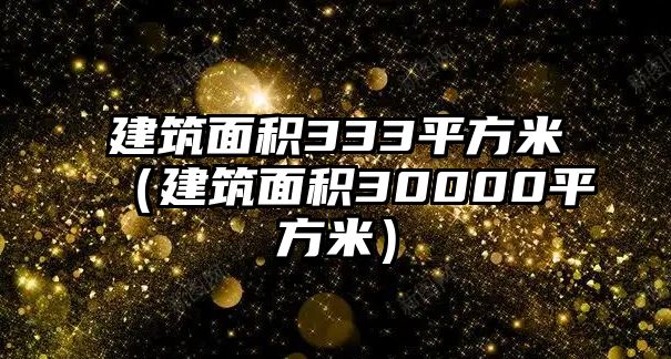 建筑面積333平方米（建筑面積30000平方米）