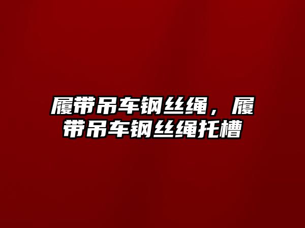 履帶吊車鋼絲繩，履帶吊車鋼絲繩托槽