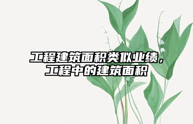 工程建筑面積類似業(yè)績，工程中的建筑面積