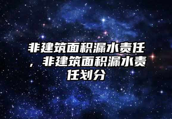 非建筑面積漏水責任，非建筑面積漏水責任劃分