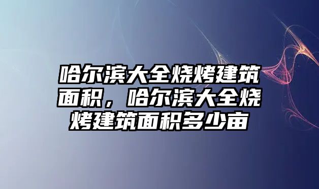 哈爾濱大全燒烤建筑面積，哈爾濱大全燒烤建筑面積多少畝