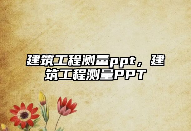 建筑工程測量ppt，建筑工程測量PPT