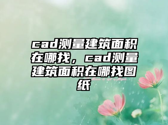 cad測(cè)量建筑面積在哪找，cad測(cè)量建筑面積在哪找圖紙