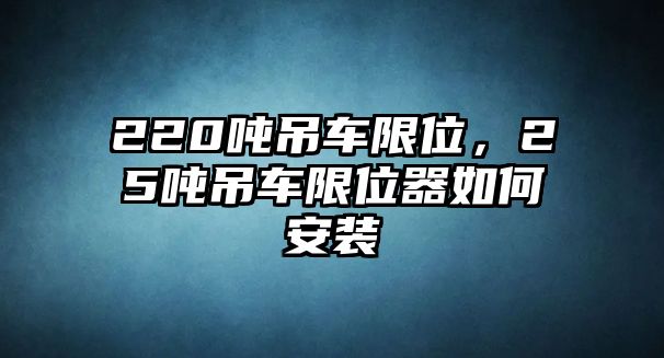 220噸吊車限位，25噸吊車限位器如何安裝