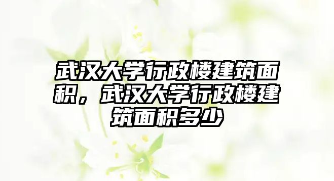 武漢大學(xué)行政樓建筑面積，武漢大學(xué)行政樓建筑面積多少