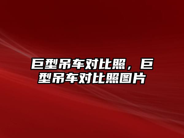 巨型吊車對(duì)比照，巨型吊車對(duì)比照?qǐng)D片