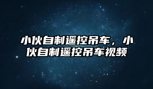 小伙自制遙控吊車，小伙自制遙控吊車視頻