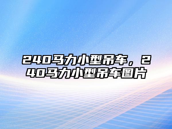 240馬力小型吊車，240馬力小型吊車圖片