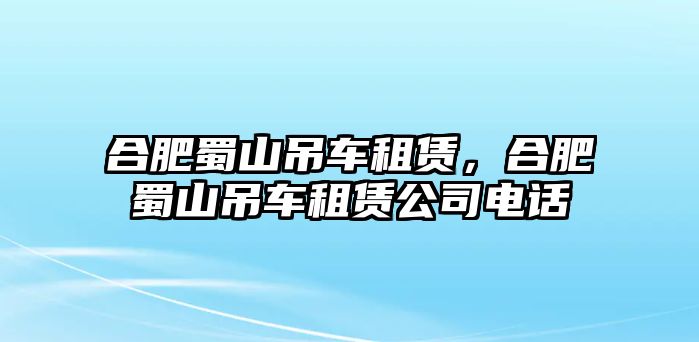 合肥蜀山吊車租賃，合肥蜀山吊車租賃公司電話