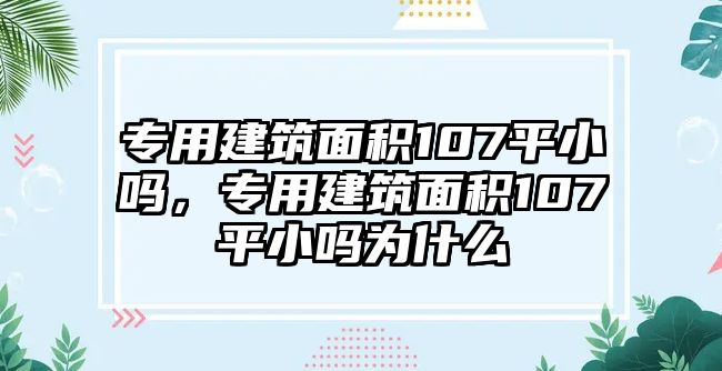 專用建筑面積107平小嗎，專用建筑面積107平小嗎為什么