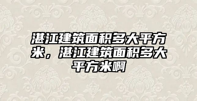 湛江建筑面積多大平方米，湛江建筑面積多大平方米啊