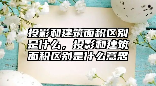 投影和建筑面積區(qū)別是什么，投影和建筑面積區(qū)別是什么意思