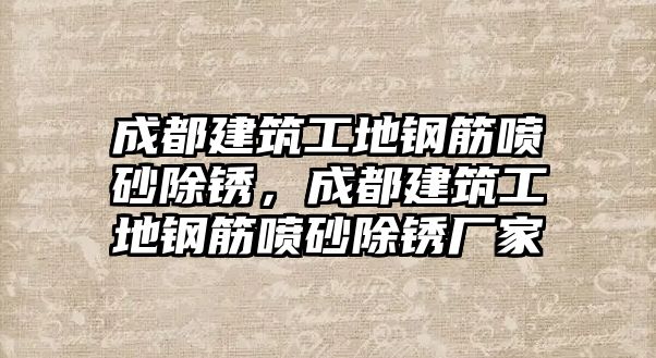 成都建筑工地鋼筋噴砂除銹，成都建筑工地鋼筋噴砂除銹廠家