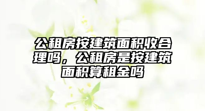 公租房按建筑面積收合理嗎，公租房是按建筑面積算租金嗎