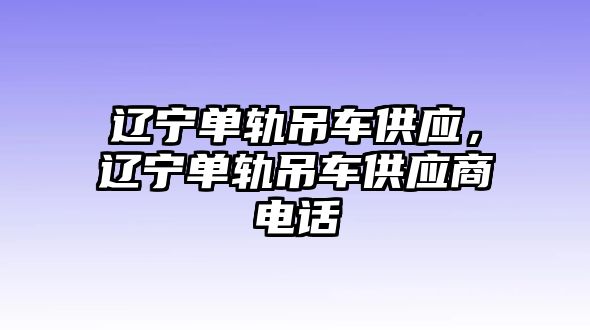 遼寧單軌吊車供應(yīng)，遼寧單軌吊車供應(yīng)商電話