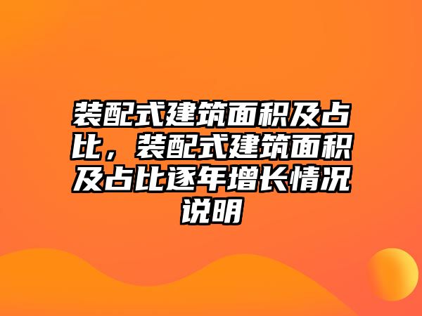 裝配式建筑面積及占比，裝配式建筑面積及占比逐年增長情況說明