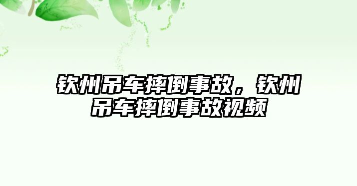 欽州吊車摔倒事故，欽州吊車摔倒事故視頻