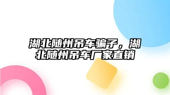 湖北隨州吊車騙子，湖北隨州吊車廠家直銷