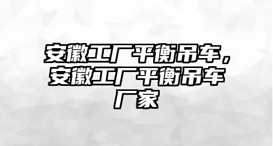 安徽工廠平衡吊車，安徽工廠平衡吊車廠家