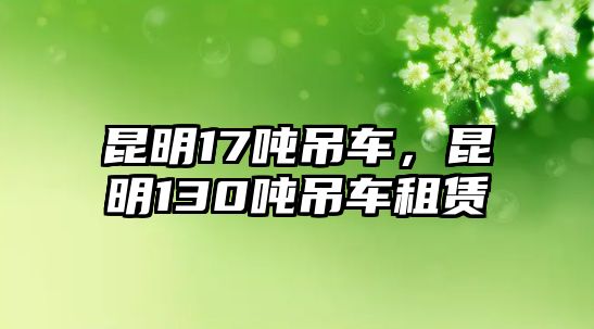 昆明17噸吊車，昆明130噸吊車租賃