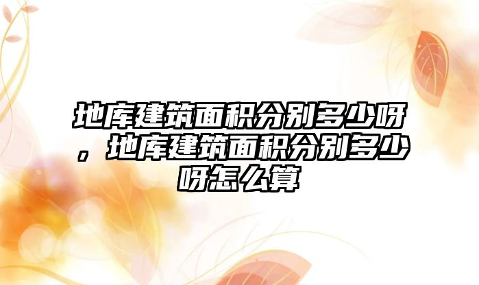 地庫建筑面積分別多少呀，地庫建筑面積分別多少呀怎么算