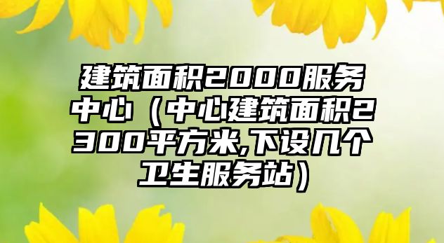 建筑面積2000服務(wù)中心（中心建筑面積2300平方米,下設(shè)幾個衛(wèi)生服務(wù)站）