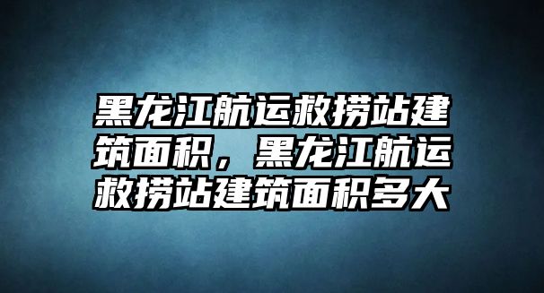 黑龍江航運(yùn)救撈站建筑面積，黑龍江航運(yùn)救撈站建筑面積多大