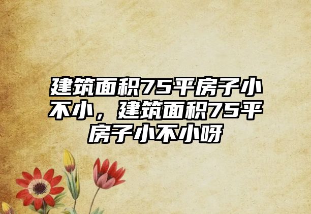 建筑面積75平房子小不小，建筑面積75平房子小不小呀