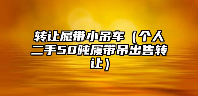 轉(zhuǎn)讓履帶小吊車（個(gè)人二手50噸履帶吊出售轉(zhuǎn)讓）