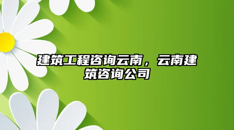 建筑工程咨詢云南，云南建筑咨詢公司